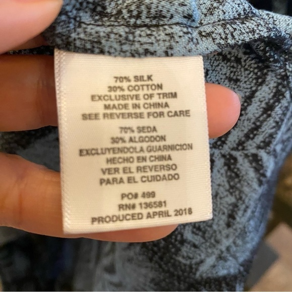 NAT NAST Men Blue Palm Leaves Print Silk Blend Button Short Sleeve Top Size XL - Picture 6 of 7